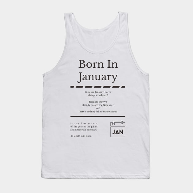 Born in January Tank Top by miverlab